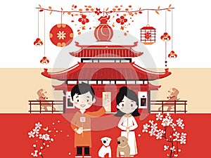Couple\'s Lunar New Year Outing