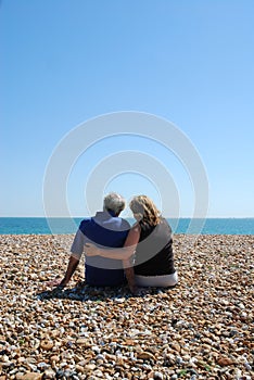 Couple sat alone together photo