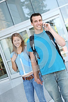 Couple at School (Focus on Woman)