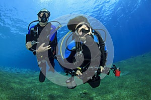 Couple Scuba Diving