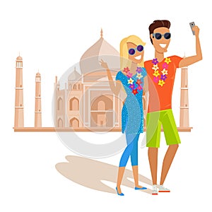 Couple Selfie on Summer Vacation in India