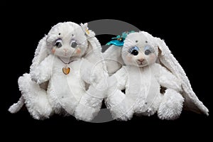 Couple sewn rabbits