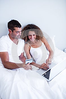 Couple shopping online