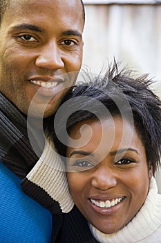 Couple smiling photo