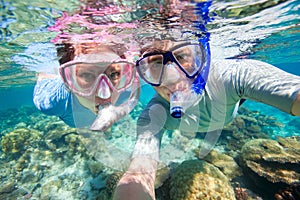 Couple snorkeling photo
