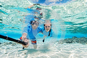 Couple snorkeling