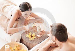 Couple in spa