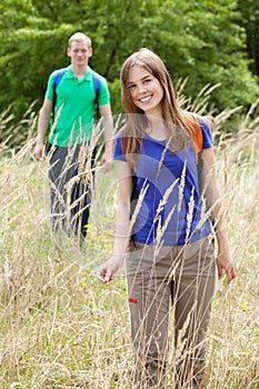 Couple spending a summer day outdoors