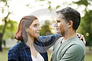 Couple spending time together in the park