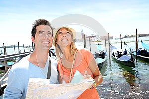 Couple standing in front of San Giorgio Maggiore Island