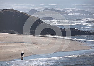 Couple stood on an Oregan beach