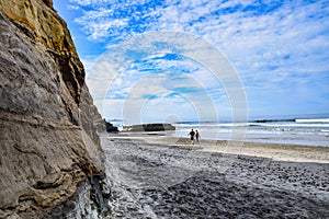 Couple Strolling at Torrey Pines Beach