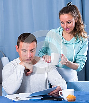 Couple struggling to pay bills