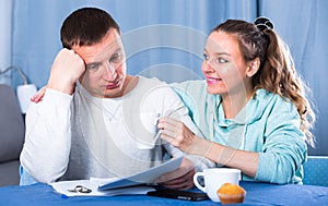 Couple struggling to pay bills