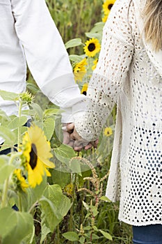 Couple in Sunflower field