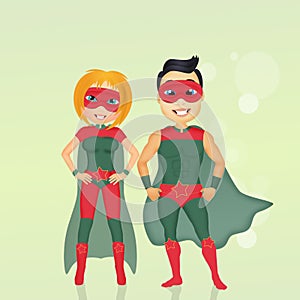 Couple of superheroes
