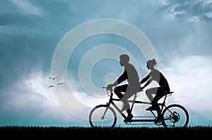 Couple in tandem