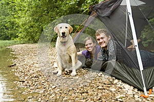 Couple in a tent