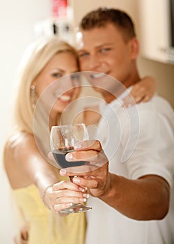 Couple in their kitchen