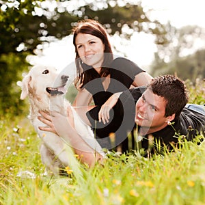 Couple With Their Puppy