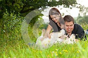 Couple With Their Puppy