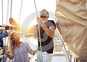 Couple on Their Sail Boat