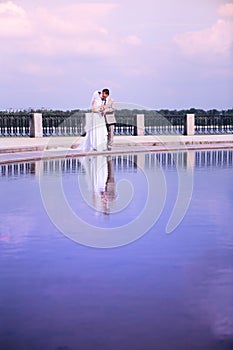 Couple on their wedding day