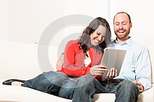 Couple together having fun