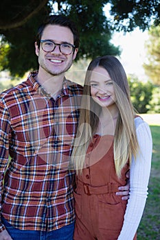 Couple together at a pak