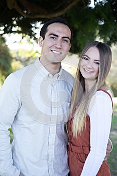 Couple together at a pak