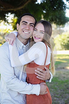 Couple together at a pak