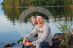 Couple together at Sunset