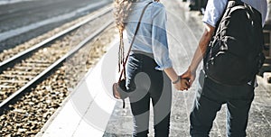 Couple Travel Destination Journey Togetherness Concept