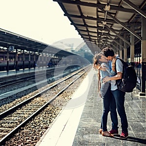 Couple Travel Destination Journey Togetherness Concept