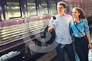 Couple Travel Destination Journey Togetherness Concept