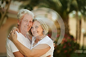 Couple at tropic hotel