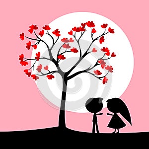 Couple under love tree