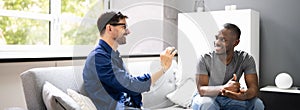 Couple Using Sign Language. Deaf African American