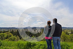 Couple at Viewpoint on Skinner Butte Park