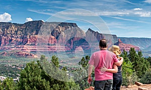 Couple views Sedona Red Rocks