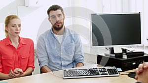 Couple visiting doctor at family planning clinic