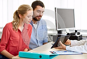 Couple visiting doctor at family planning clinic