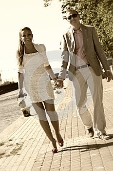 Couple on walk