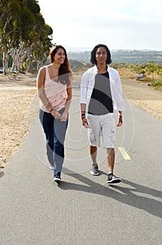 Couple Walking and Talking