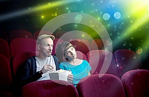 Couple watching something miraculous