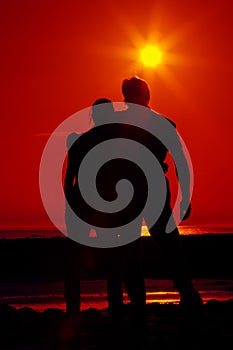 Couple watching sundown 1