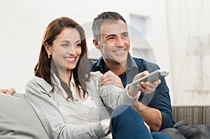 Couple Watching Television