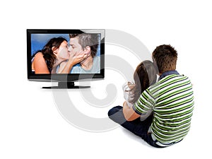 Couple watching TV