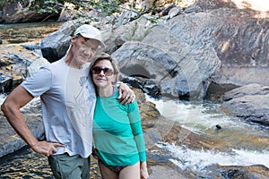 Couple at a Waterfal