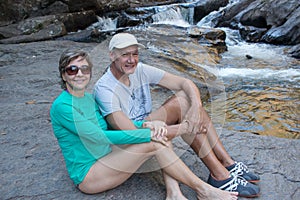 Couple at a Waterfall